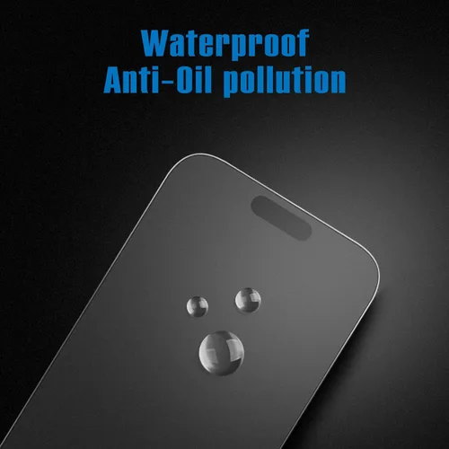 Vista 7 de Mothca Protector de pantalla de vidrio mate para iPhone 15 Pro (6.1 pulgadas), película transparente de vidrio templado antirreflejos y antihuellas