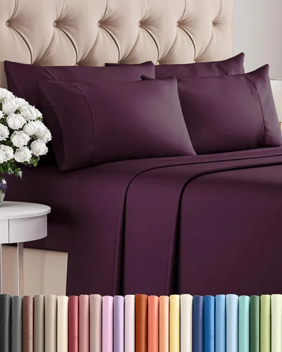 Vista 65 de Juego de sábanas Twin de 4 piezas - Cómodo, transpirable y refrescante - Juego de ropa de cama de lujo de hotel ultrasuave con bolsillos profundos