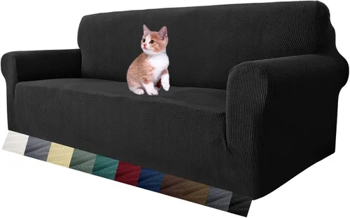 Vista 45 de MAXIJIN Funda elástica para silla con brazos, 1 pieza para sofá o silla de estar, funda antideslizante (31-46 pulgadas), protector de muebles que se