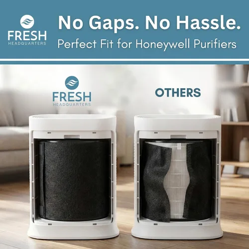 Vista 7 de Prefiltro de carbón activado prémium compatible con filtros de purificadores de aire Honeywell R, filtro de repuesto HEPA Prime, prefiltro Honeywell