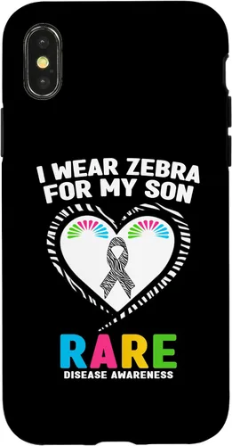 Vista 5 de I Wear Zebra for My Son Rare Disease Awareness Day 2026 Case for iPhone 17