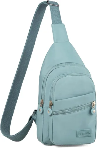 Vista 31 de Banelu Pequeña mochila bandolera bandolera para mujeres y hombres, bolsa de pecho, riñonera cruzada para exteriores, senderismo, viajes, color negro