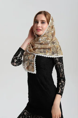 Vista 5 de Capilla Catholic Veil Lace Mantilla Church Headwrap V33