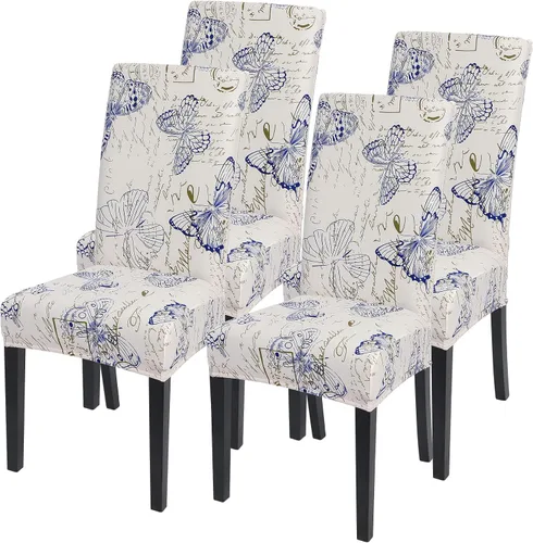Vista 63 de SearchI Juego de 2 fundas elásticas para sillas Parsons de comedor, fundas elásticas con estampado de elastano, extraíbles, lavables, fundas
