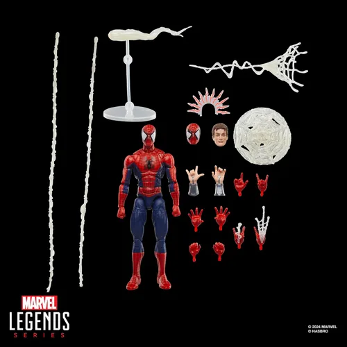 Vista 16 de Marvel Legends Serie Máxima Spider-Man, Figura de acción coleccionable Deluxe de 6 pulgadas de Spider-Man de cómics; articulación asombrosa