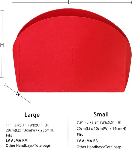 Vista 3 de MISIXILE Bolsa de fieltro Alma BB PM organizador de carcasa para mujer, se adapta a Alma BB PM Insert