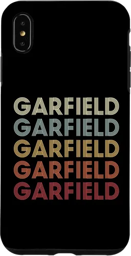 Vista 11 de Funda con texto vintage para iPhone 16 Garfield Michigan Garfield MI Retro