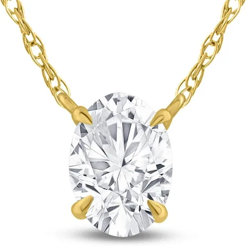 Vista 25 de La Joya 1/2-2 CT Lab Grown Diamond Necklace 14K White Gold Multi Shape Oro blanco
