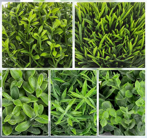 Vista 6 de Lemonfilter Pequeñas plantas falsas, paquete de 5 plantas artificiales de eucalipto en maceta para interiores, plantas falsas de plástico