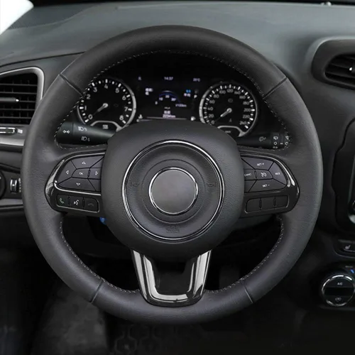 Vista 4 de Juego de 31 piezas de decoración interior de automóvil, accesorios de decoración para Jeep Renegade 2015-2018 (negro)