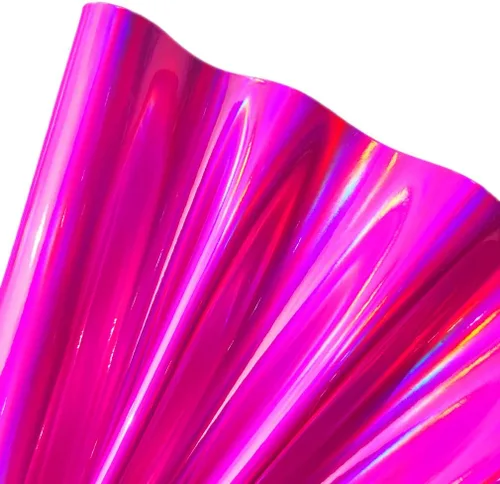Vista 16 de 11.8"x53" Tela de cuero sintético holográfica, vinilo reflectante de espejo para lazos para el cabello, bolsas, manualidades de costura (Negro)
