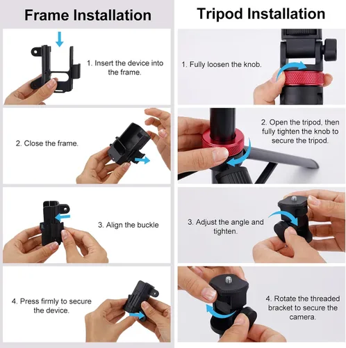 Vista 5 de 80" Selfie Stick Extendable Tripod with Adapter for DJI Osmo Pocket 4/3