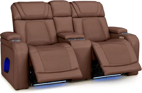 Vista 17 de Seatcraft Endeavour - Sofá de cine en casa, color negro, con mesa plegable