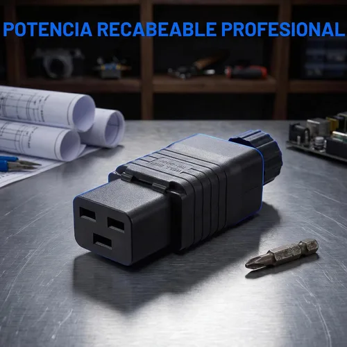 Vista 8 de 1Pack IEC 320 C19 conector de alimentación rewirable hembra