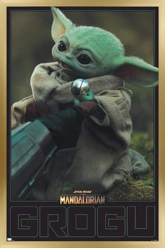 Vista 11 de Trends International Star Wars: The Mandalorian Season 2 - Póster de pared Grogu, 22.4 pulgadas de largo x 14.7 pulgadas, versión enmarcada