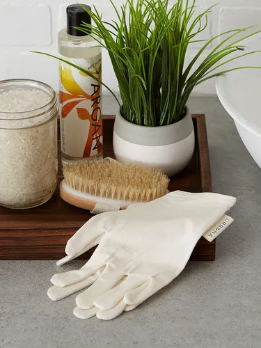 Vista 5 de Guantes exfoliantes Urban Spa para la ducha, baño, exfoliante y limpiador