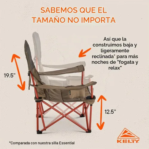 Vista 4 de Kelty, Silla baja, cuerda elástica/Beluga, talla única