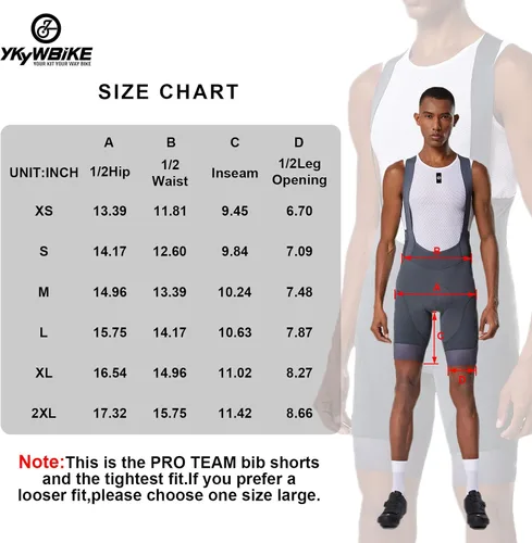 Vista 7 de Ciclismo baberos hombres Ciclismo Bib Shorts Hombres Road Bike Bicicletas Transpirable Acolchado Riding Tights Bib Shorts Ciclismo Hombres
