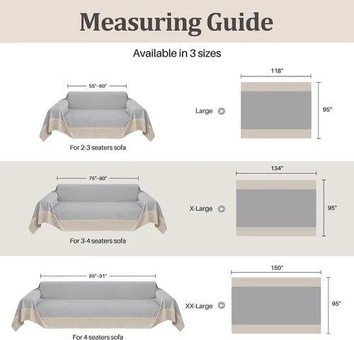 Vista 2 de Foreate Funda de sofá impermeable para mascotas, extra ancha, resistente al agua, funda seccional para sofá, lavable para 3 cojines, protectores