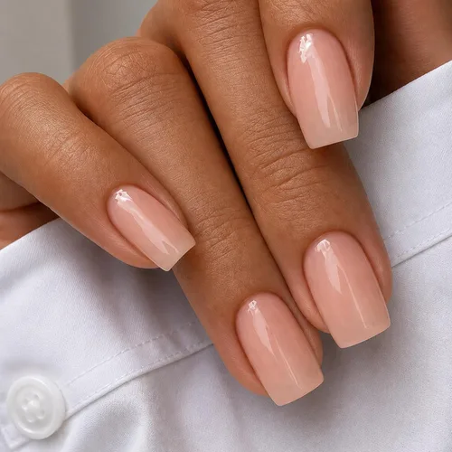 Vista 57 de Modelones Uñas postizas cuadradas cortas, color blanco y rosa, 32