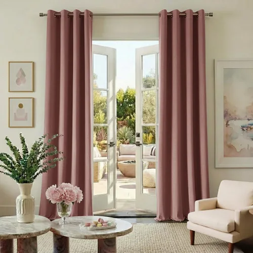 Vista 42 de NICETOWN Cortinas de terciopelo beige 100% opacas de 84 pulgadas de largo, 52 pulgadas de ancho, 2 paneles para dormitorio y sala de estar, cortinas