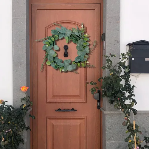 Vista 7 de 40 Piezas 4 Tipos de Tallos de Hojas de Eucalipto Artificial a Granel, Ramas de Vegetación de Eucalipto Falso, Tallos de Hojas Verdes Sintéticos