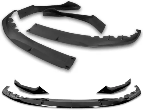 Vista 4 de Q1-TECH, borde de parachoques delantero compatible con BMW Serie 5 G30 M-Sport 2017 - 2020, alerón de parachoques delantero, kit de cuerpo