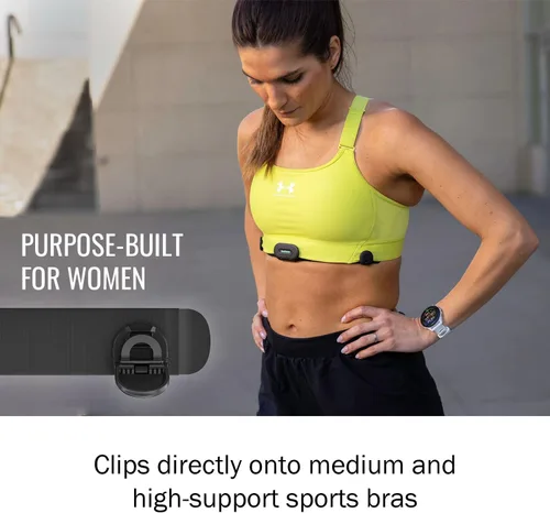 Vista 2 de Garmin HRM - Correa de pecho para monitor de frecuencia cardíaca, transmisión inalámbrica en tiempo real para ejercicio en interiores y exteriores