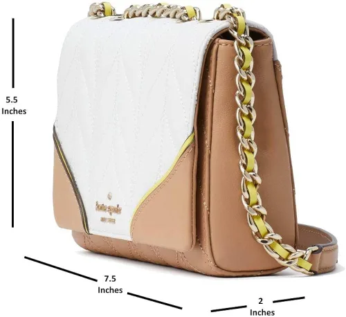 Vista 5 de Kate Spade New York Briar Lane Quilted Mini Emelyn Bolso de hombro para mujer (White Dove Multi), blanco (White Dove)