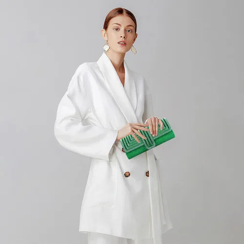 Vista 6 de ELDA Bolsos de mano para mujer, bolsos de noche brillantes formales para fiesta, diamantes de imitación, boda, cóctel, baile de graduación