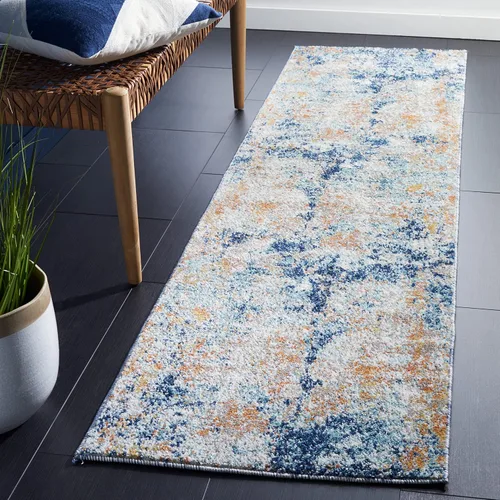 Vista 34 de SAFAVIEH Aston Collection - Alfombra decorativa, 2 x 5 pies, gris claro y gris, diseño abstracto moderno, no desprende pelusa y de fácil cuidado