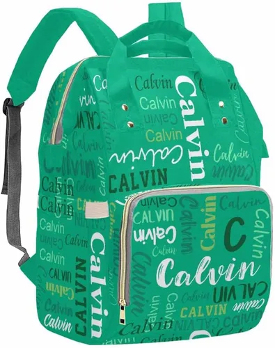 Vista 29 de Artsadd Bolsos para pañales personalizados con nombre, mochila monograma, regalos para baby shower, pattern 01, Tamaño único, Mochilas Daypack