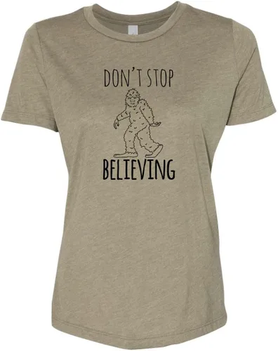 Vista 9 de Cute Women's Screen Printed Crew Neck Tee, Shirts With Sayings, Dusty Blue or Olive