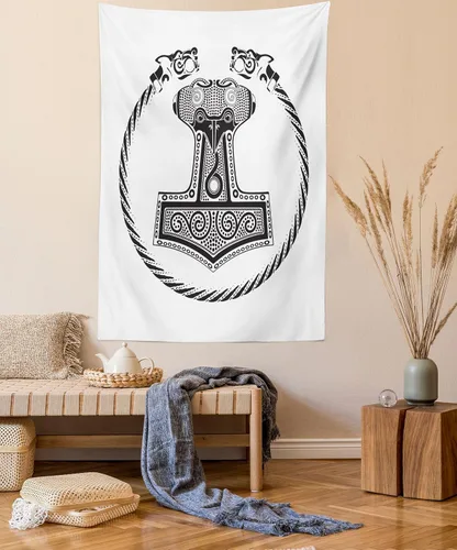 Vista 18 de Lunarable Tapiz de Puerto Rico, histórico Fort San Felipe del Morro, paisaje de América Central y Caribe, decoración de tela para colgar en la pared