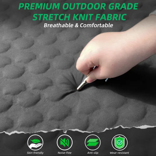 Vista 10 de Colchoneta de dormir autoinflable con bomba eléctrica, espuma viscoelástica ultra gruesa de 4 pulgadas con almohada, colchón de campamento aislado