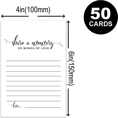 Vista 3 de Tarjetas de memoria, decoraciones de celebración de la vida, libro de visitas funerarias, libro de invitados conmemorativo para bodas, duchas