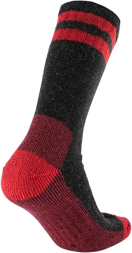 Vista 6 de Cerebro Calcetines de lana merino para hombre, calcetines acolchados a media pantorrilla que absorben la humedad, calcetines de senderismo