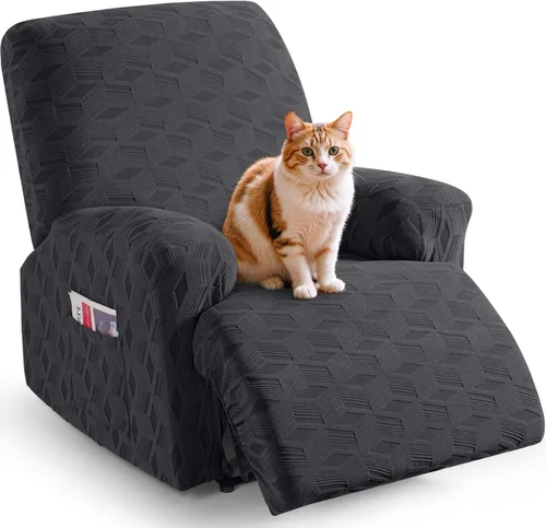 Vista 26 de TAOCOCO Funda para Reclinable de 3 Piezas, Fundas para Silla Reclinable, Funda Elástica de Jacquard para Silla Reclinable, Protector de Muebles