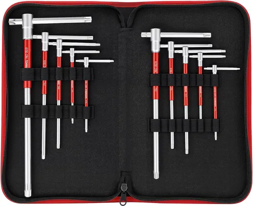 Vista 9 de TOMMARS Juego de llaves Torx con mango en T, mango deslizante, T10-T55