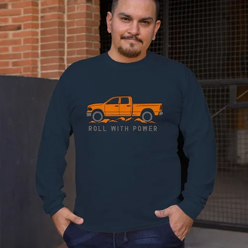 Vista 113 de Tee Hunt Camisetas gráficas y camisetas sin mangas para hombre Roll with Power Pickup Truck