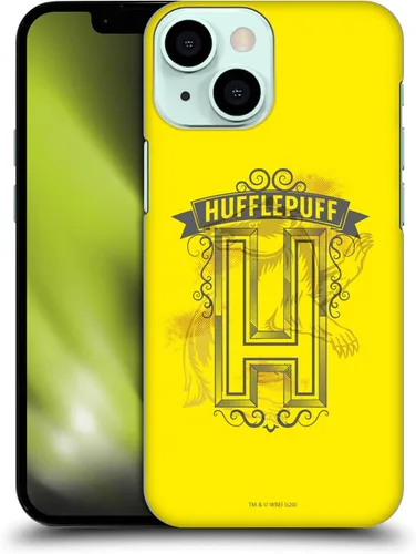 Vista 9 de Head Case Designs Funda rígida con licencia oficial de Harry Potter Hufflepuff Deathly Hallows XVIII compatible con Apple iPhone 13 Mini
