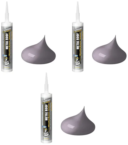 Vista 11 de Titebond WeatherMaster 62411 - Sellador de techo de metal, color gris, 9.5 onzas