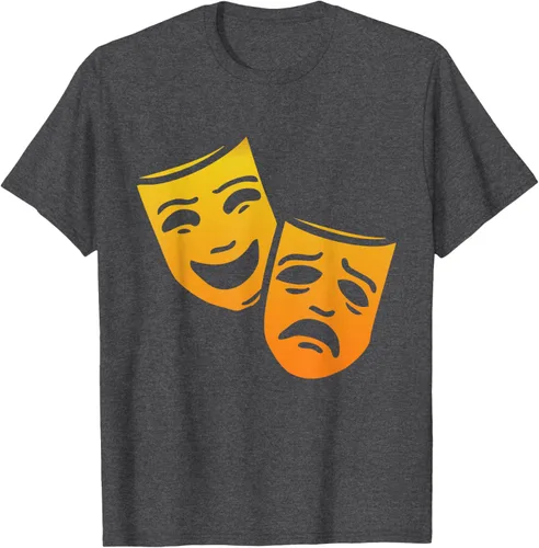 Vista 27 de Comedia y tragedia griega teatro máscaras camiseta