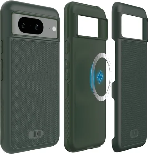 Vista 12 de TUDIA MergeGrip [Compatible con Magsafe] Funda para Google Pixel 7a 2023, [Probada contra caídas de grado militar] Borde elevado para protección