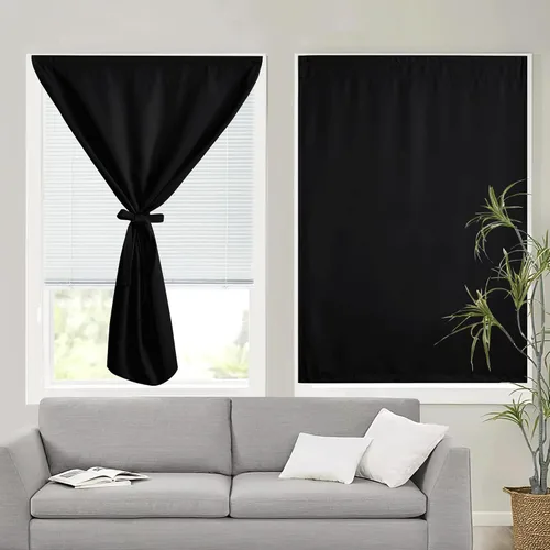 Vista 95 de RYB HOME 2 paneles 100% opacos para puerta de aula, 8 pulgadas de ancho x 36 pulgadas de largo, color beige biscotti, sin taladro, para ventana