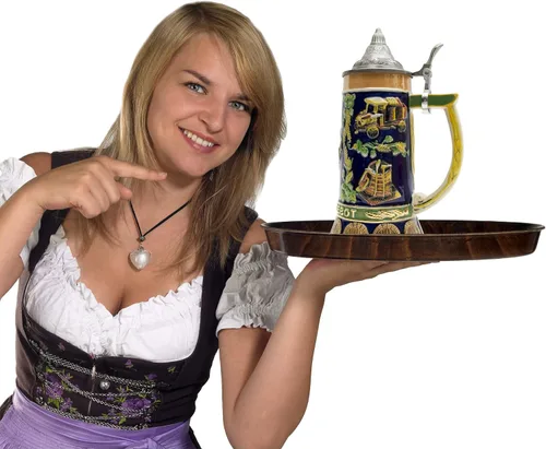 Vista 6 de Essence of Europe Gifts OktoberfestHaus - Taza con tapa para amantes de la cerveza, regalo Reinheitsgebot (ley de pureza de Alemania) con tapa Jarra