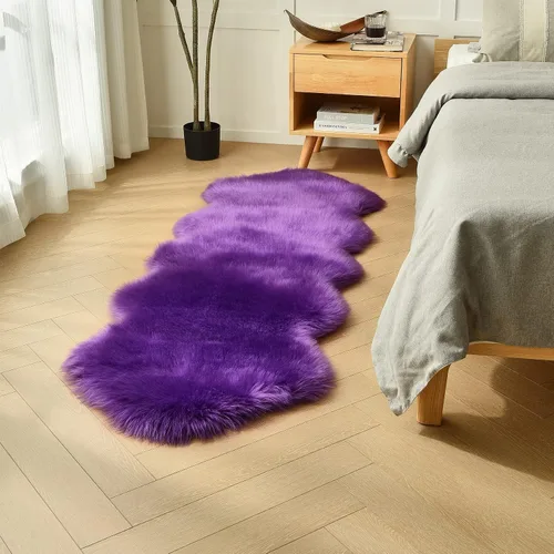 Vista 52 de duduta - Alfombra de pelo sintético de lana de oveja beige 2x3 pies, suave y esponjosa, funda para silla de pelo mullido, alfombra pequeña