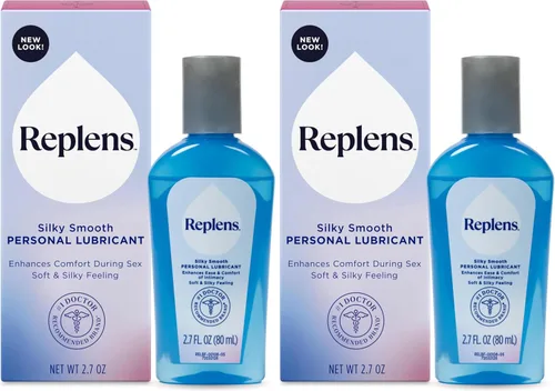 Vista 10 de Replens Lubricante Personal Sedoso y Suave, 2.7 Fl Oz Lubricante de silicona para mujeres, hombres y parejas; deslizamiento de larga duración; sin
