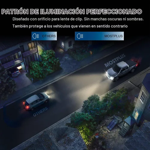 Vista 5 de MOSTPLUS Conjunto de faros delanteros compatible con GMC Sierra 1500 2500 1999-2006/00-06 GMC Yukon Lámpara frontal con carcasa negra/lente