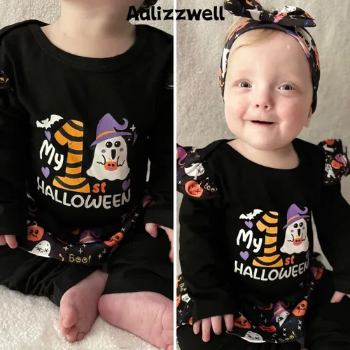Vista 3 de Aalizzwell Traje de Acción de Gracias para bebés y niñas